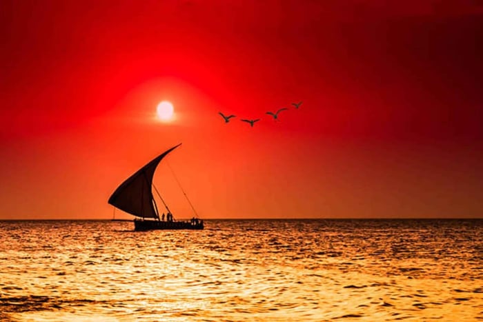 Zanzibar: dhow-boottocht bij zonsondergang met drankjes en uitzicht op de oceaan