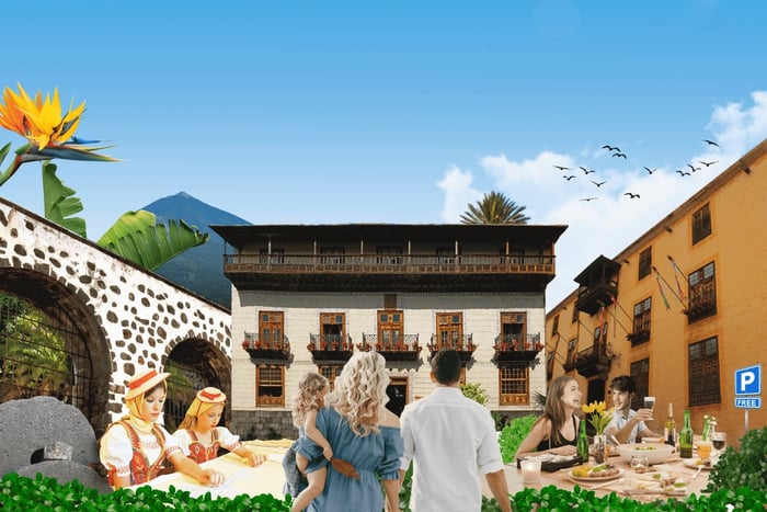 La Orotava:Casa de los Balcones & Molino del Hoyo Gofio Mill