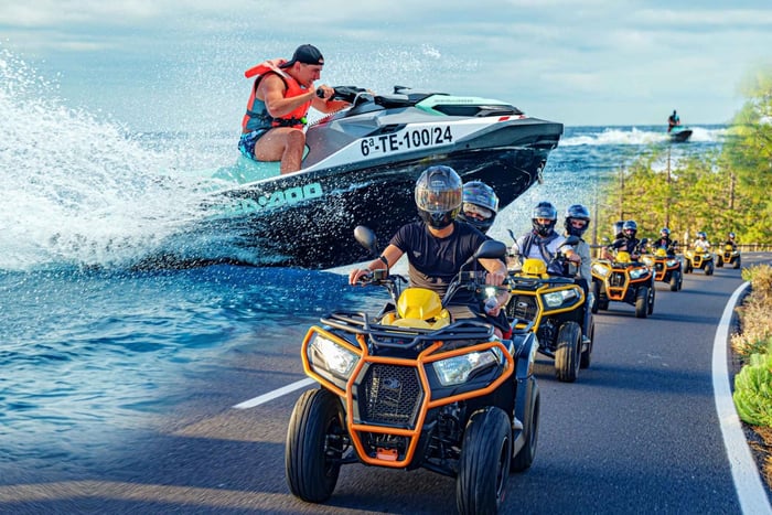 Tenerife: Water Jet-Ski / Teide Volcano Quad Safari Combo