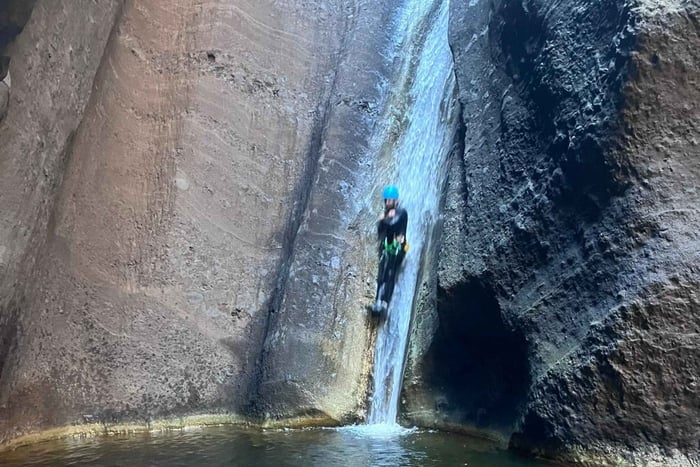 Water canyoning adventure in the Teno Rural Park