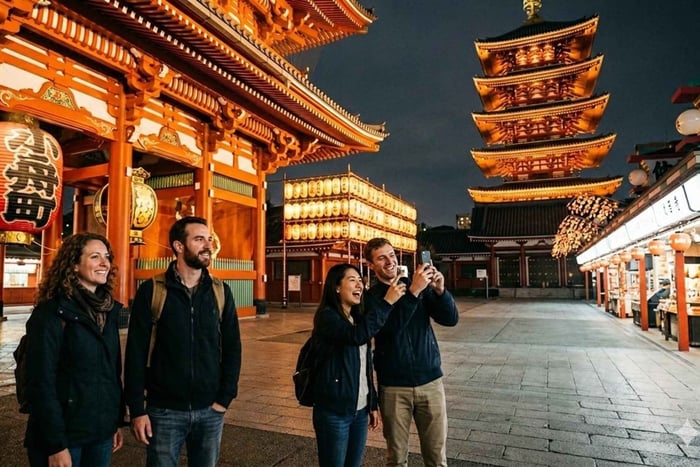 Asakusa Night Photo Tour: Quiet Streets & Illuminated Temple