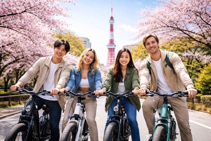E Bike tour of iconic locations in Central Tokyo