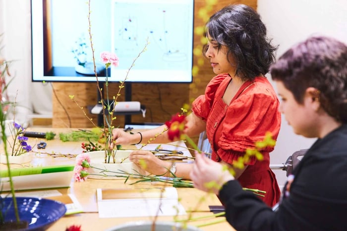 Ikebana Workshop in Japanese Flower Art Experience