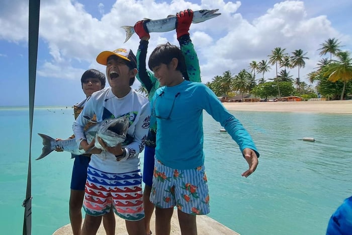 Tour de pêche amusant