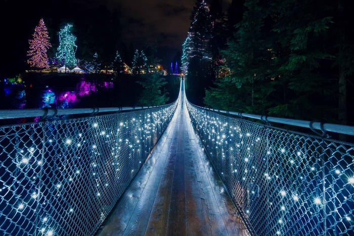 Vancouver e Capilano Suspension Bridge Canyon Lights