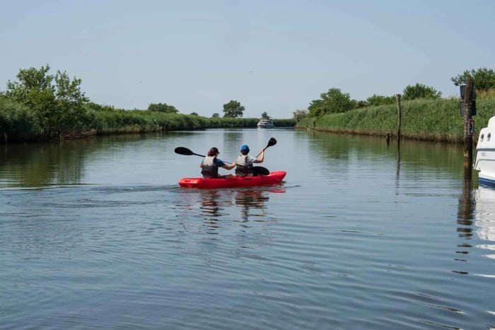 Rent a two-seater kayak in the Venetian Lagoon and along the Sile River