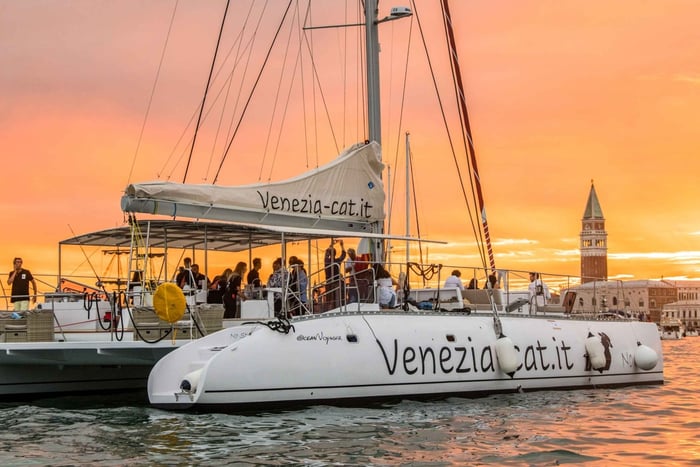 Venedig: Katamaran-jazzcruise i solnedgången med aperitivo