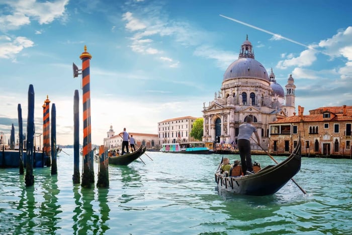 Ravenna havn til Venedig med luksustur med båd og gondol
