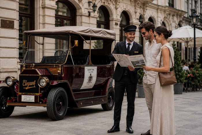 Viena: tour privado temprano en coche clásico eléctrico