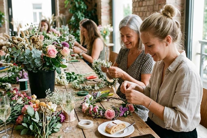 Flower Wreath Workshop with Aperitif