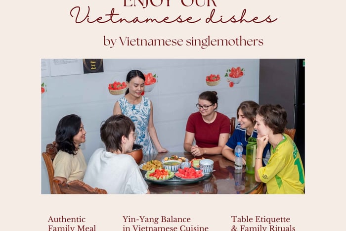 Đà Nẵng : repas vietnamien fait maison avec des mères célibataires
