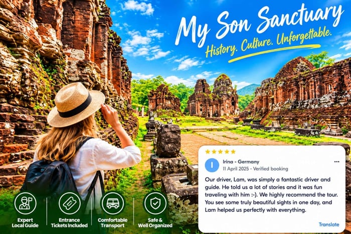 Vanuit Da Nang of Hoi An: excursie tempelcomplex My Son en Bo Bo-basis