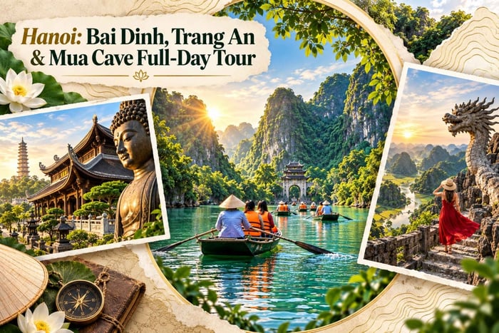 Hanoi: Bai Dinh, Trang An & Mua-luola, koko päivän kierros