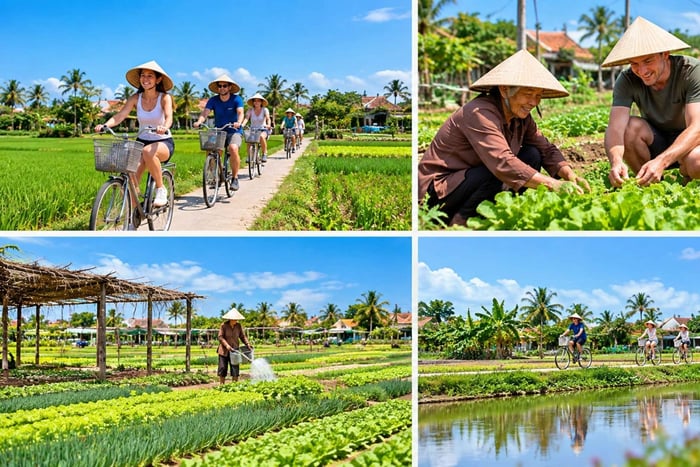 Hội An : balade à vélo en campagne, poterie et agriculture