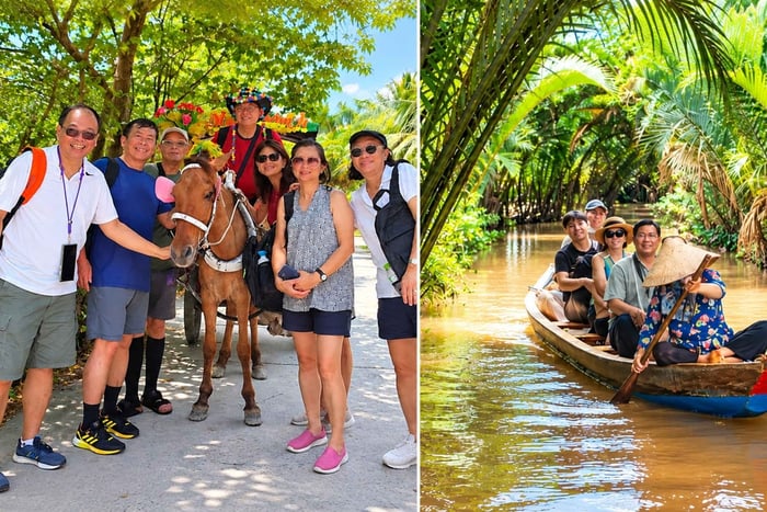 My Tho: Privat halvdagstur på Mekong med sampan og hestevogn.
