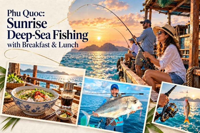 Phú Quốc : pêche en mer au lever du soleil et découverte du village de Hàm Ninh