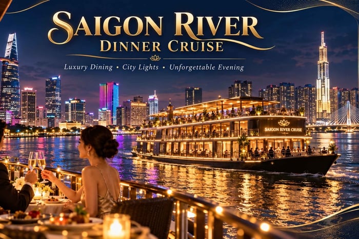 Experiência no Rio Saigon ao Pôr do Sol com Jantar