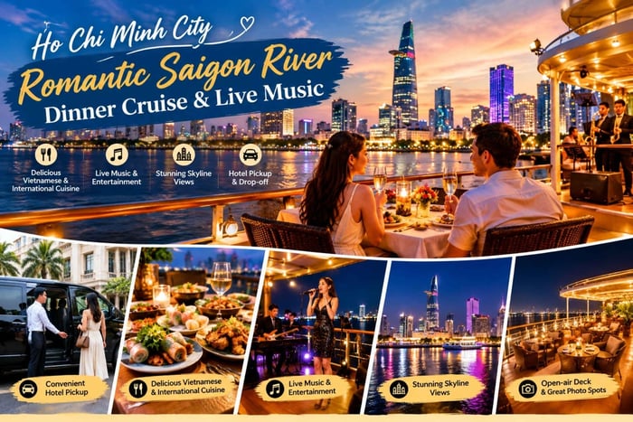 Rio Saigon: Cruzeiro com Jantar, Luzes da Cidade e Música ao Vivo