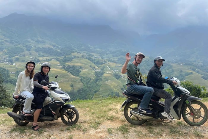 Sapa: halve dag op de motor: bergen, rijstterrassen en dorpen