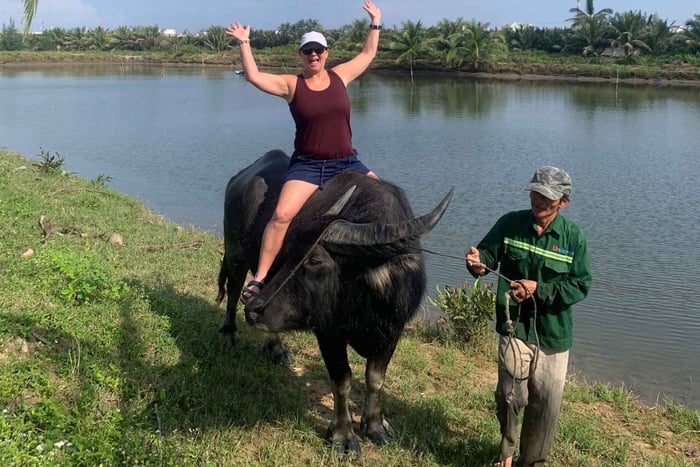 Hoi An:Cycling- Buffalo riding&Coconut Boat Riding With Meal
