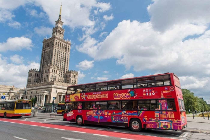 Warszawa: Sightseeing Hop-On Hop-Off-buss rundtur i byen