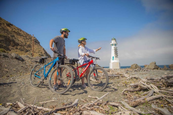Аренда электровелосипеда на 4 часа: исследуйте тропу Pencarrow Lighthouse Trail
