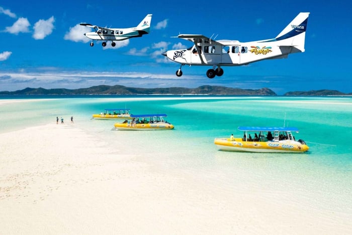 Airlie Beach: Fly Raft Paket mit Rundflug und Schnorcheln