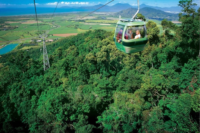 Cairns: Skyrail, Kuranda e tour ferroviario con trasferimenti in hotel