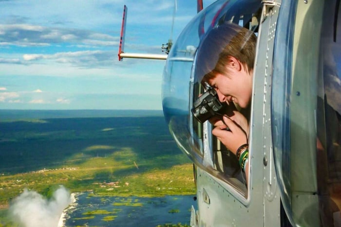 Victoriafallen: Helikopterflygning med hotelltransfer