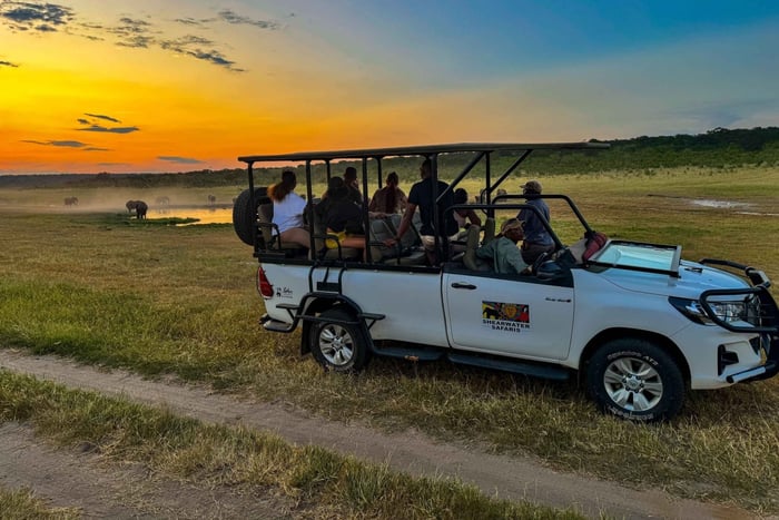 Victoria Falls: Natkørsel i Zambezi-nationalparken