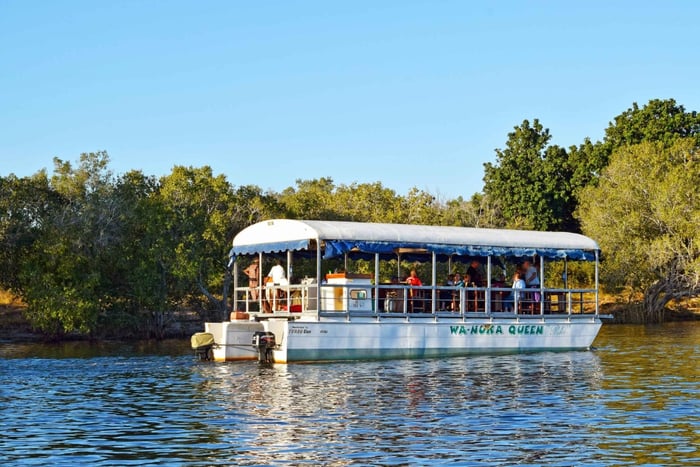 Dinerrondvaart over de Zambezi met ophaalservice en entertainment