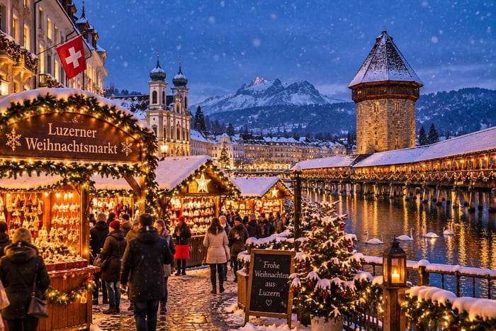 Da Zurigo: gita di 1 giorno ai mercatini di Natale di Lucerna e Costanza