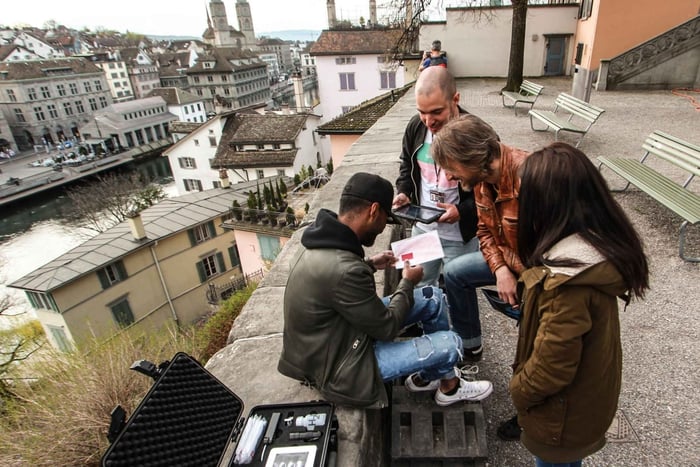 Outdoor Escape Game with Augmented Reality trough Zurich