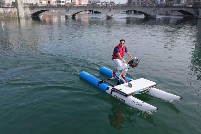Waterbike on Lake Zurich