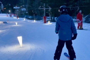 Aulas de esqui para principiantes à noite - Argentière