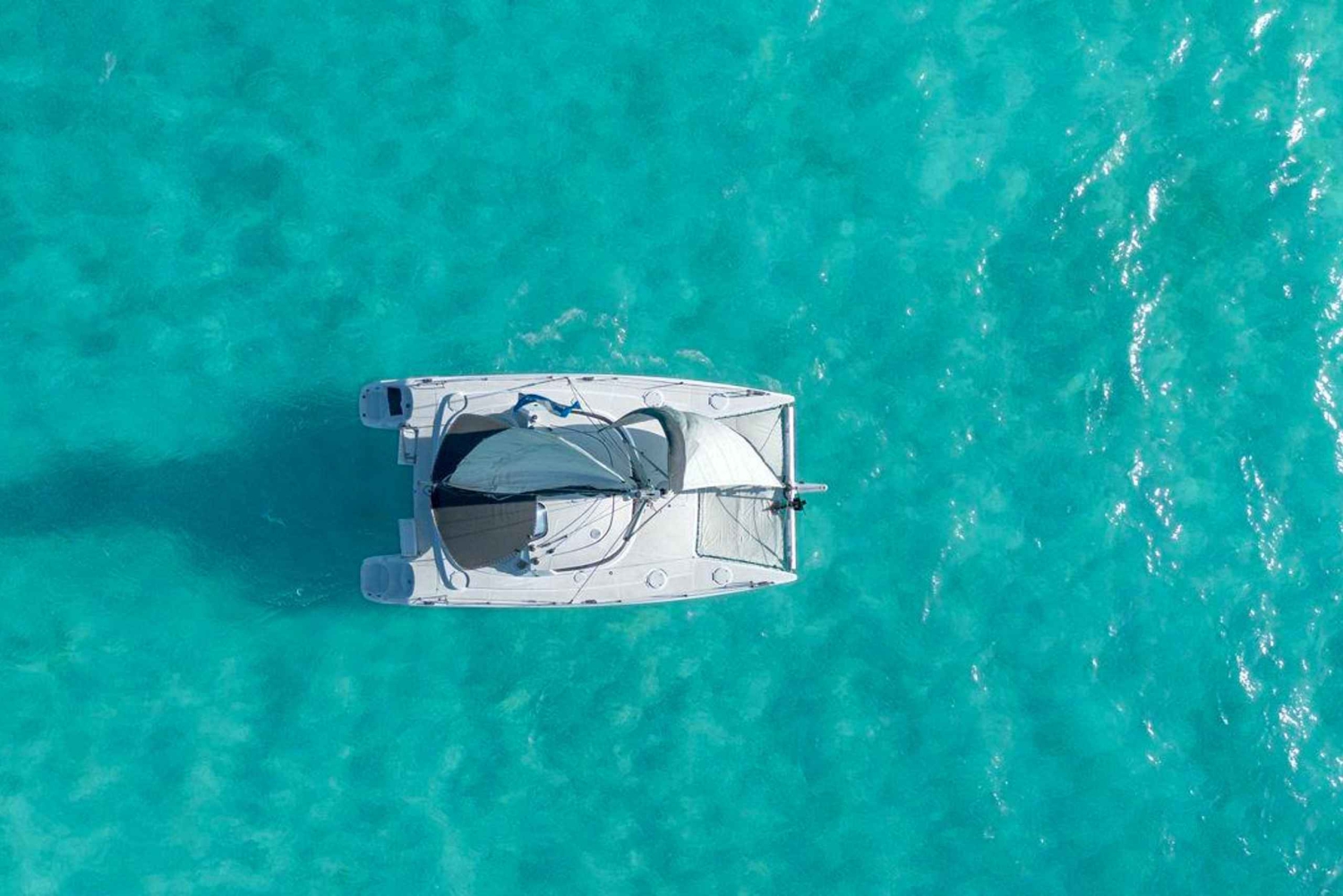 Cancún: Catamarán Premium con transporte y tasa portuaria