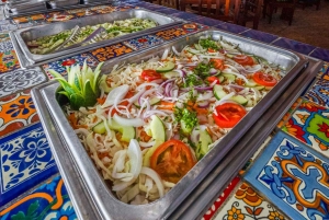 Cancún: Premium katamaran med transport og havneavgift