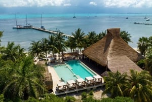 Cancún: Privat katamaran med öppen bar och snorklingsalternativ