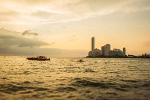 Cartagena: Bay tour with open bar, sunset and disco