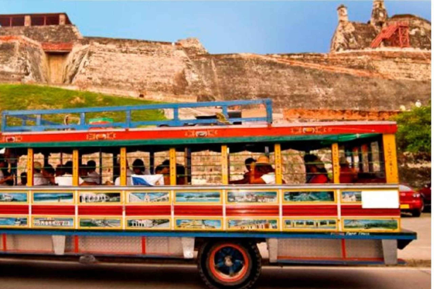 Cartegena: Panorama-Stadtrundfahrt in Chiva mit zweisprachigem Guide