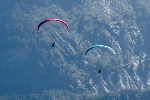 Chamonix: Tandem paragliding flight facing Mont Blanc