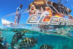 コスメル島：シュノーケルとドリンク付きの小旅行クリスタル ボート ツアー