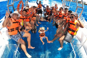 コスメル島：シュノーケルとドリンク付きの小旅行クリスタル ボート ツアー