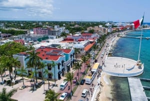 Cozumel: Wycieczka po mieście z otwartym dachem i odpoczynek na plaży
