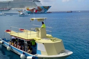 Cozumel : Excursion privée VIP en bateau à fond de verre et plongée en apnée