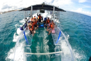 Cozumel: Transparent Boat Tour with Snorkeling and 2 Beers