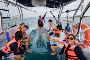 Cozumel: Transparent Boat Tour with Snorkeling and 2 Beers