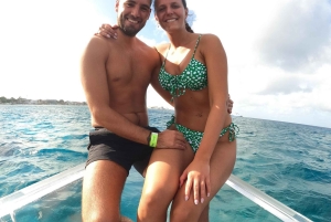 Cozumel: Transparent Boat Tour with Snorkeling and 2 Beers