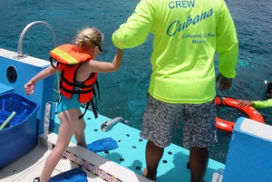 Cozumel: VIP bådtur med glasbund og snorkling ved 3 rev