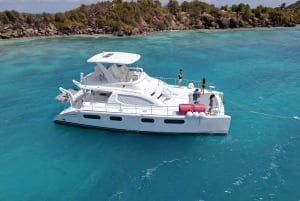 Fajardo: Private 47-F Catamaran Cruise with Drinks and Snack